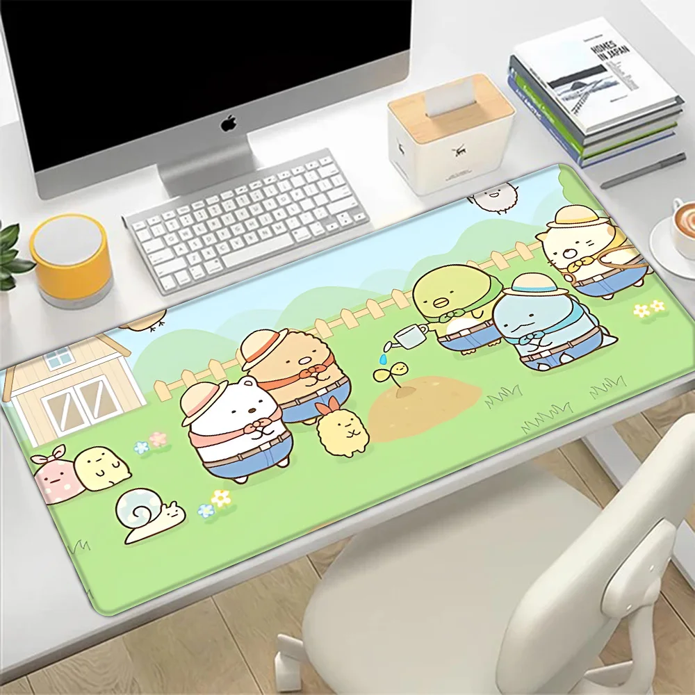 Kawaii Pink Sumikko Gurashi Mousepad HD Printing Computer Gamers Locking Edge Non-slip Mouse Pad XXL90x40cm Keyboard PC Desk Pad