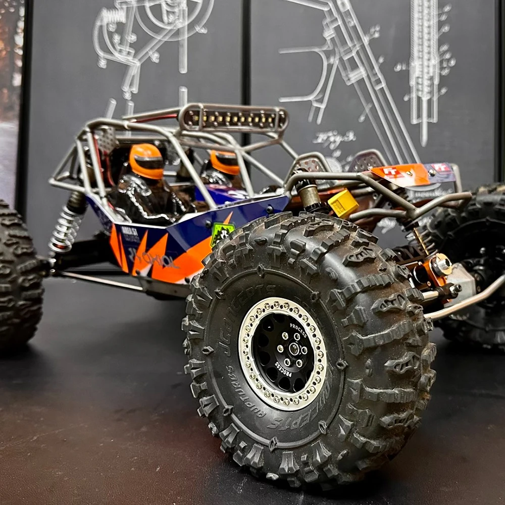 Jaula para cerdos Tc4 de aleación de titanio, marco de centro de gravedad bajo para coche trepador de control remoto AXIAL Wraith 1/10, piezas de placa Base RBX10 RR10 90018