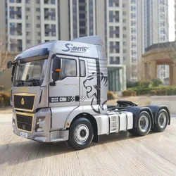 Diecast 1:24 Scale Shandeka C9H HOWO Tractor Truck Alloy Model Collection Souvenir Display Ornaments