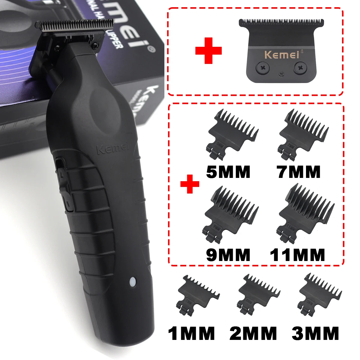Kemei KM-2299 Professional Hair Clipper for Men Hair Trimmer Machine Shaved Head Hair Cutting Machine Men's Haircut Machine