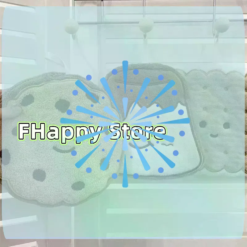 [MA]Cartoon Cookies Coral Fleece Hand Towel Bathroom Quick Drying Absorbent Hanging Towel Cleaning Wipe Handkerchief For Kitchen