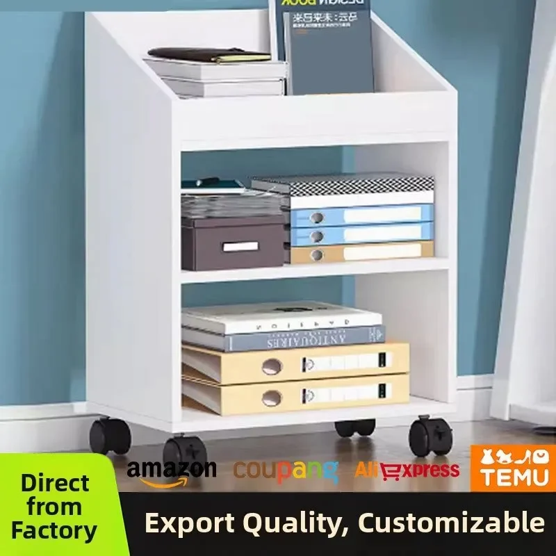 Cross-border customized office desk, workstation, under-table storage cabinet, floor-to-ceiling movable pulley, multi-layer