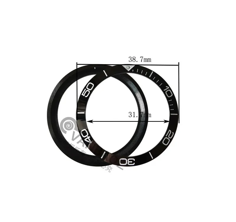 Watch Accessories 38.7mm Ceramic Scale Ring for 41mm Concas Diving Series L3.781 Timing Outer Ring