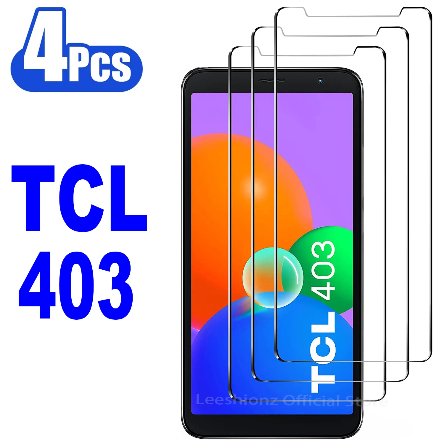 Kaca pelindung layar untuk TCL 403, 2/4 buah kaca Tempered