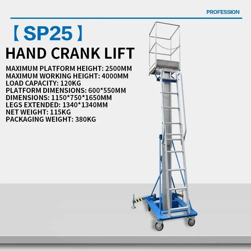 

【Best-selling】SP Series Manual Lifts, Exhibition Lifts, Manual Reclaimers, Aluminum Alloy Mobile Lifts For Warehouses And Freigh