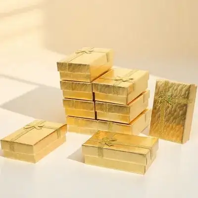 24Pcs Jewelry Packing Box Portable Ring Earrings Storage Case Necklace Chain Pendants Travel Organizer Necklace Packing Boxes