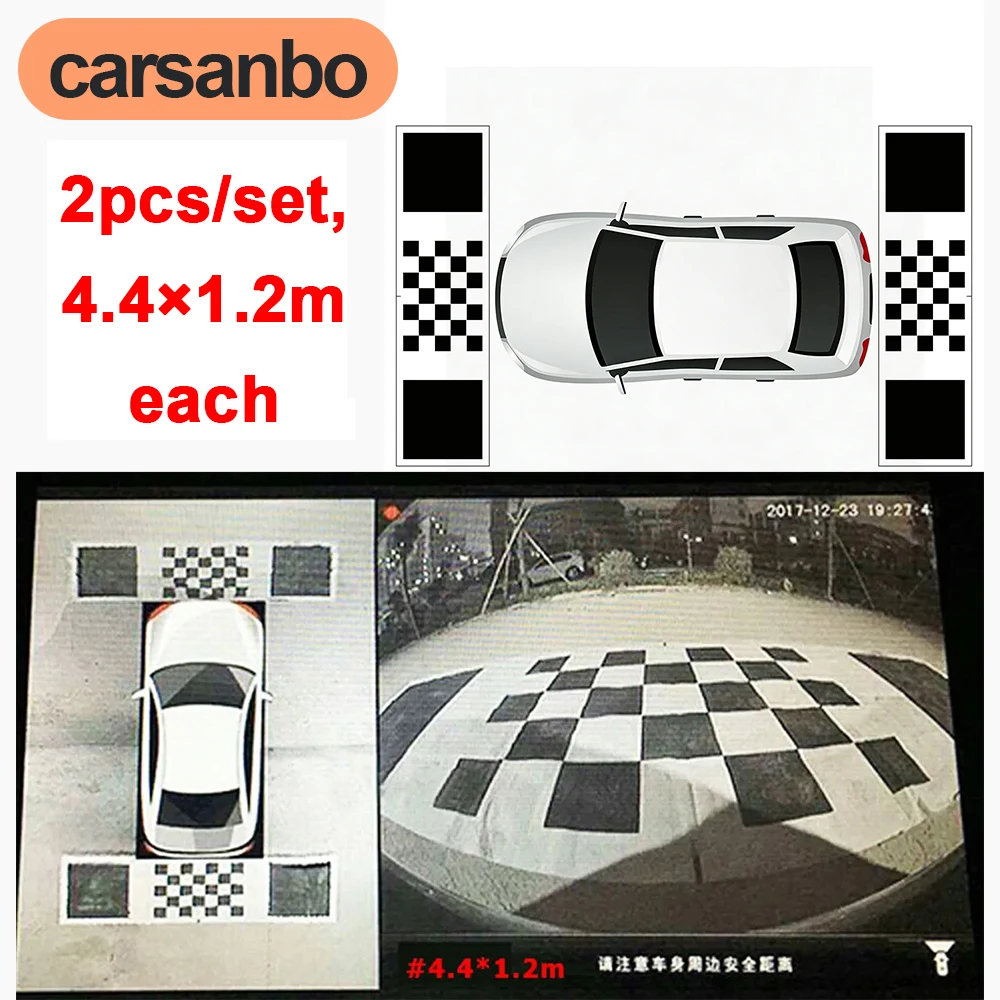 Carsanbo 4.4x1.2M 3D Car Calibration Cloth for 360 Degree Panoramic Image System Surround Bird View Camera Debugging Cloth