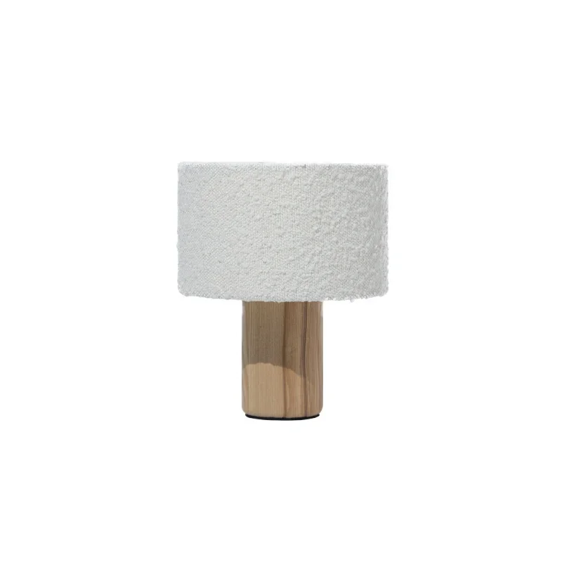 

Bedroom bedside lamp ash wood cream white eye protection