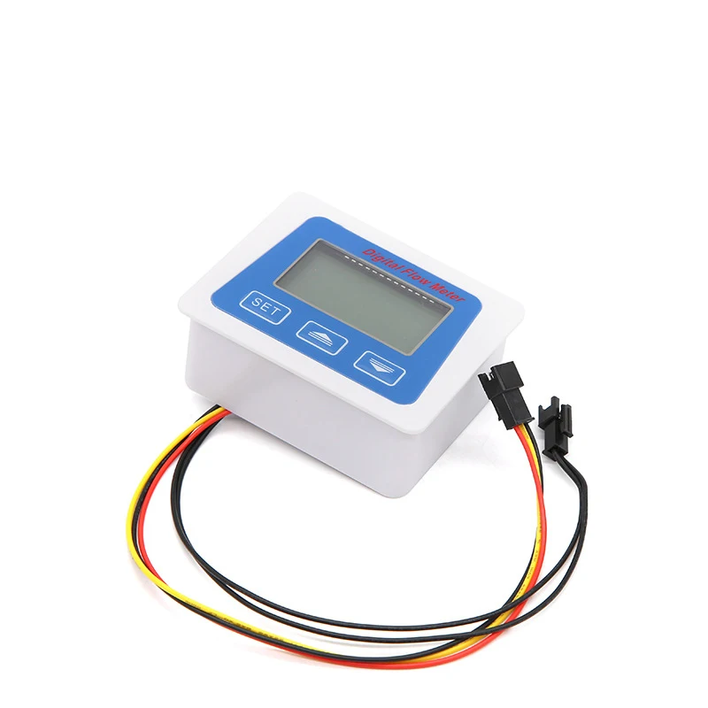 Smart Digital Water Flow Meter Set LCD Flow Rate Monitor Inline Electronic Flow Sensor with Temperature Display G1 G1/2 G3/4