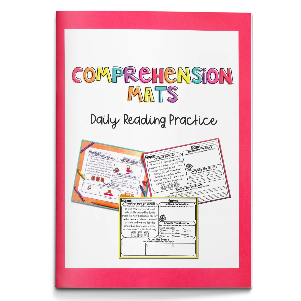 English Reading Comprehension Workbook for Kids, Reading Practice Book, Improve Vocabulary, Reading & Comprehension Skills