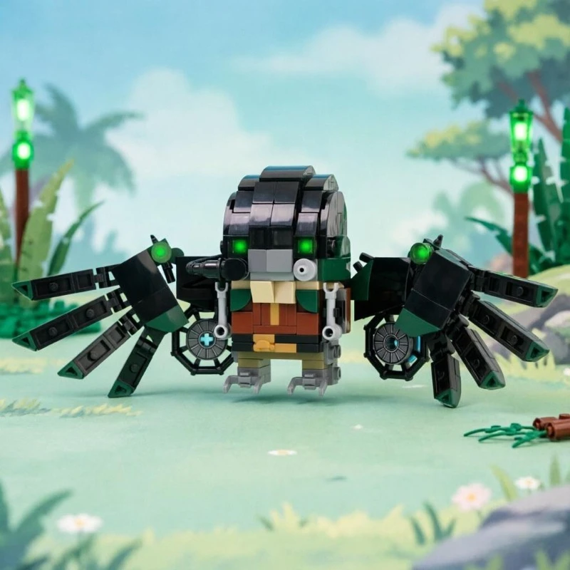 

Vulture BrikBorg Building Kit, Mecha Warrior Style with Articulated Wings, Display Model for Teens & Adults