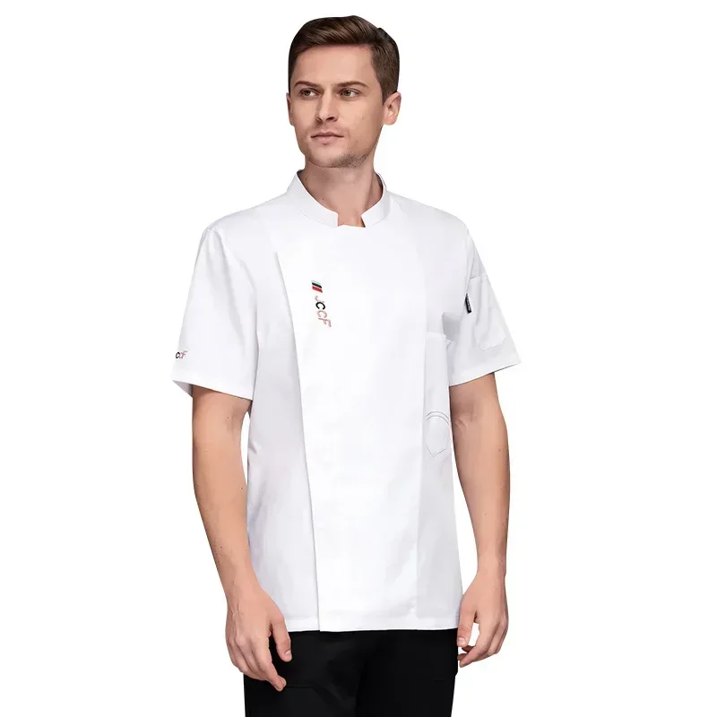 Chaqueta de Chef de estilo chino, uniforme de Chef para hombres y mujeres, uniformes de cocina para restaurante, camisas, uniforme de panadería, ropa de Chef de uso diario