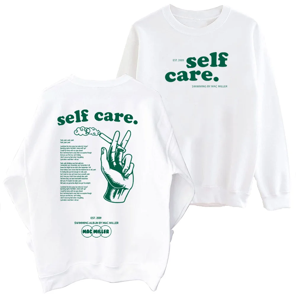 Mac M Hoodie Self Care Music Swimming Sweatshirt Self Care Merch Swimming Music Album Sweatshirt Unisex Pullover Tops