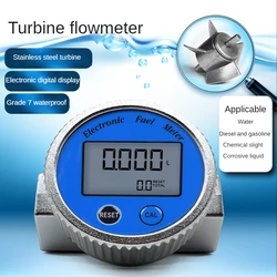 DN20,DN25 Hardware Turbine Flowmeter Diesel Gasoline Methanol Kerosene Water Electronic Digital Display Liquid Meter Meter