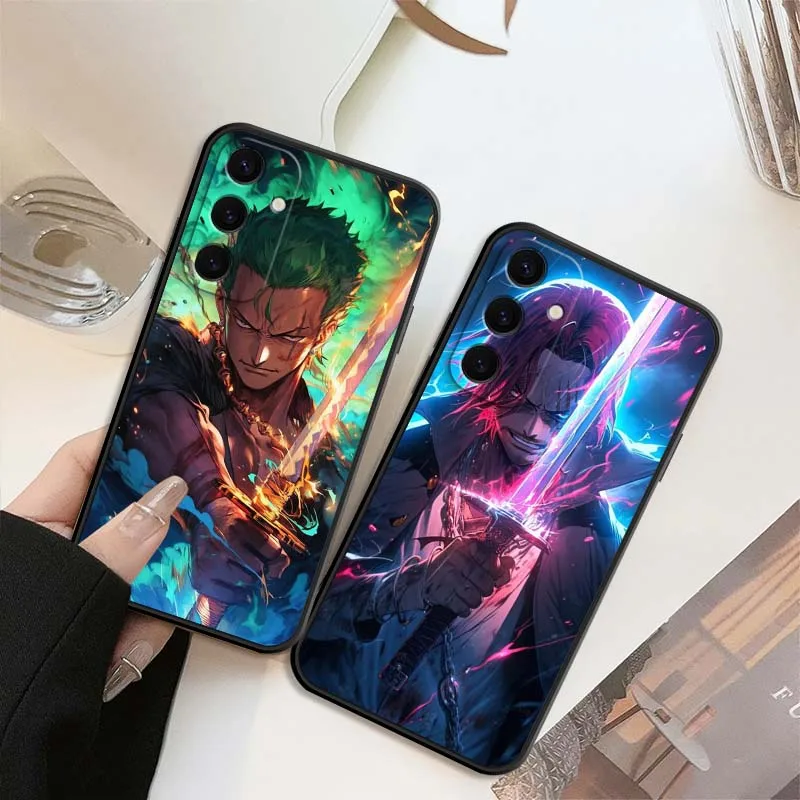 

Trend One Piece Cool Zoro For Samsung Galaxy S25 S24 S23 S22 S21 S20 S10 S9 Ultra Plus FE 5G Black Soft Cover Phone Case