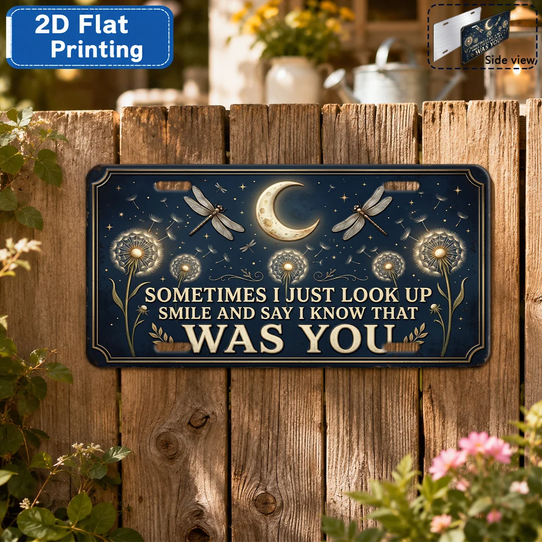 1pc Retro Aluminum Dandelion Memorial Missing Slogan Plaque, Rustic Iron Outdoor Wall Art Suitable for Bar, Porch Decor