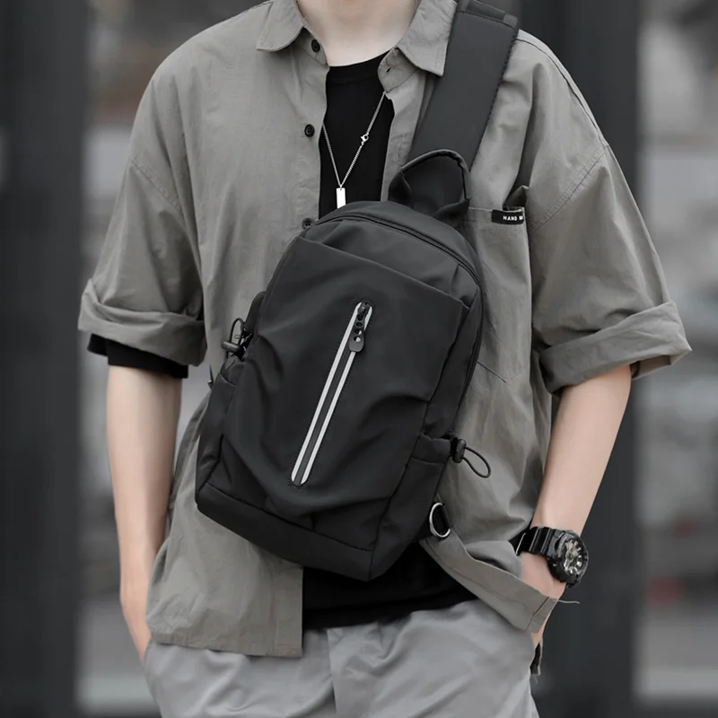 Men's Messenger Bag Shoulder Oxford Cloth Chest s Crossbody Casual s Man Waterproof Anti Theft Mochila