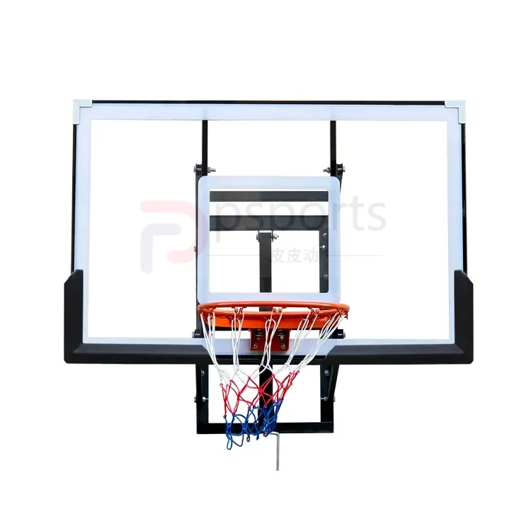 2025, Wandmontage, für den Außenbereich oder drinnen, für Erwachsene, nationaler Standard, gehärtetes Basketballbrett, Rahmen, Basketballkörbe, transparente Tafeln