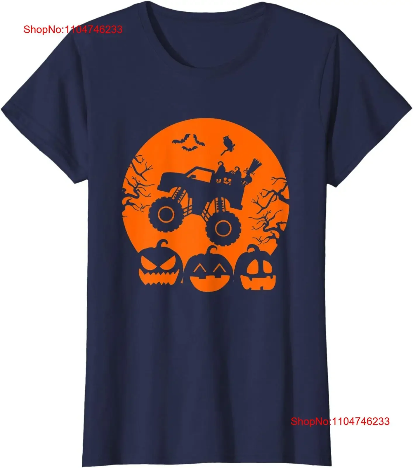 

Truck Or Treat Skeleton Monster Moon Candy Женская футболка с круглым вырезом на Хэллоуин винтажный стираный топ для повседневной носки универсальный