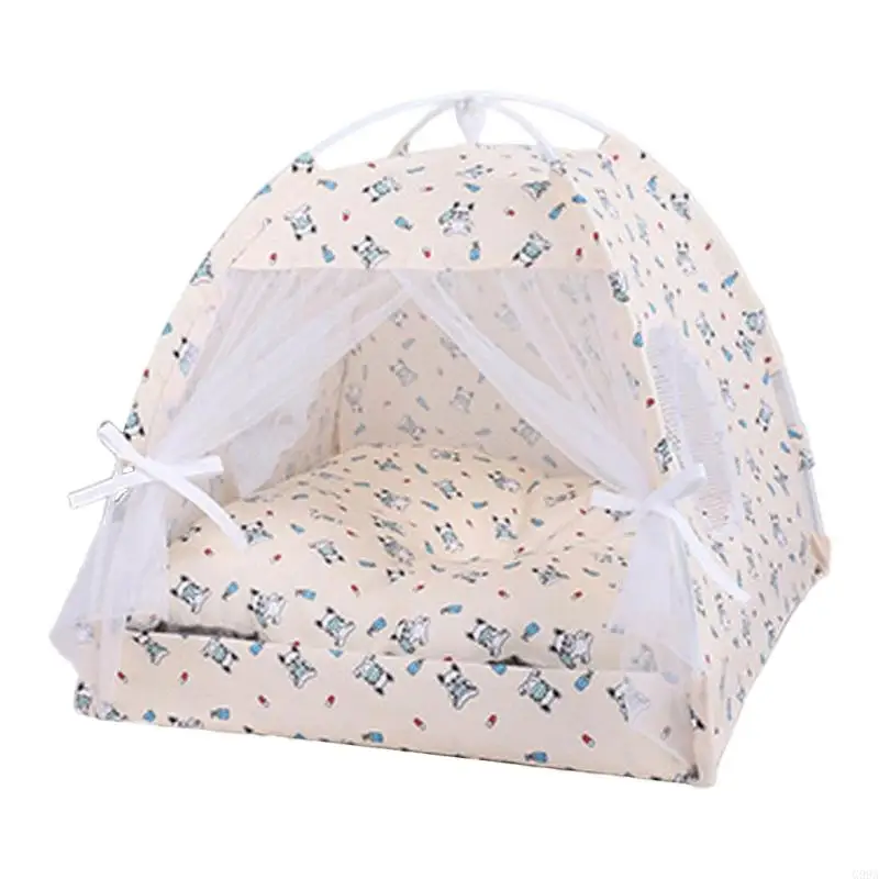 G99a thú cưng teepee chó mèo giường cho mèo nhỏ chó ngoài trời cắm trại nghỉ ngơi động chó thoáng khí