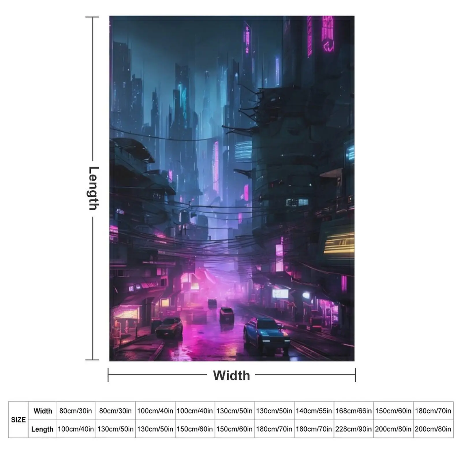 Cyberpunk Night City Art #8 Throw Blanket Summer Beddings Tourist Blankets