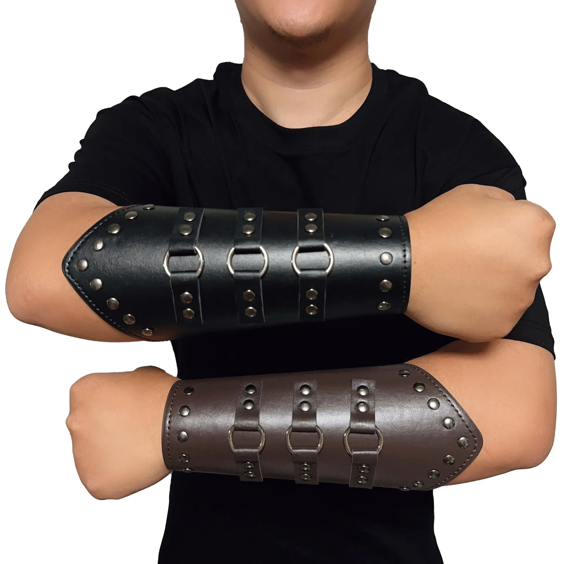 

Medieval PU Studded Wristband Exaggerated Cosplay Cycling Arm Guard