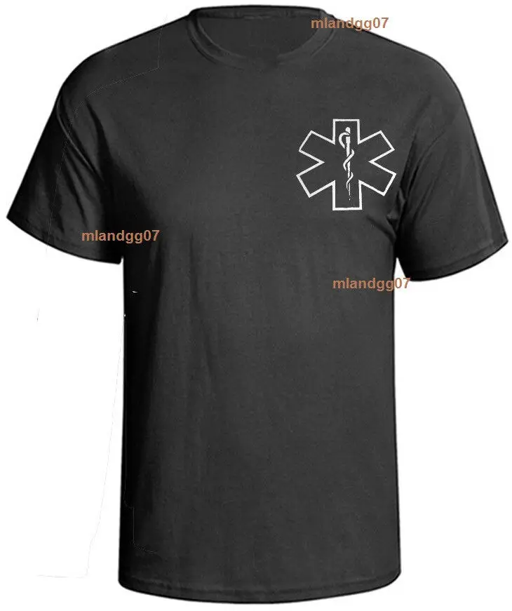 EMS Star of Life Emblem Paramedic T-Shirt 100% Cotton O-Neck Short Sleeve Casual Mens T-shirt Size S-3XL