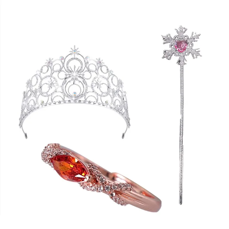 

Elphaba Cosplay Rings Glinda Crown Headband Fantasia Wicked Fantasy Witch Magic Wand Halloween Carnival Costume Accessories