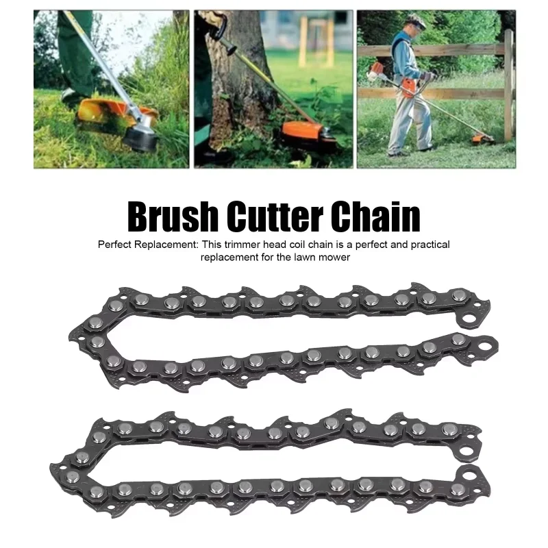 65Mn Lawn Mower Chain Trimmer Head Universal Grass Blade Chain Replacement Parts for Garden Trimmer Lawn Edger String Trimmer