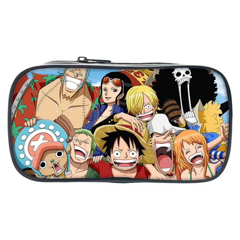 One Piece Pencil Bag Stationery Box Primary and Secondary School Students Cartoon Animation Pencil Box Birthday Gift Fashion