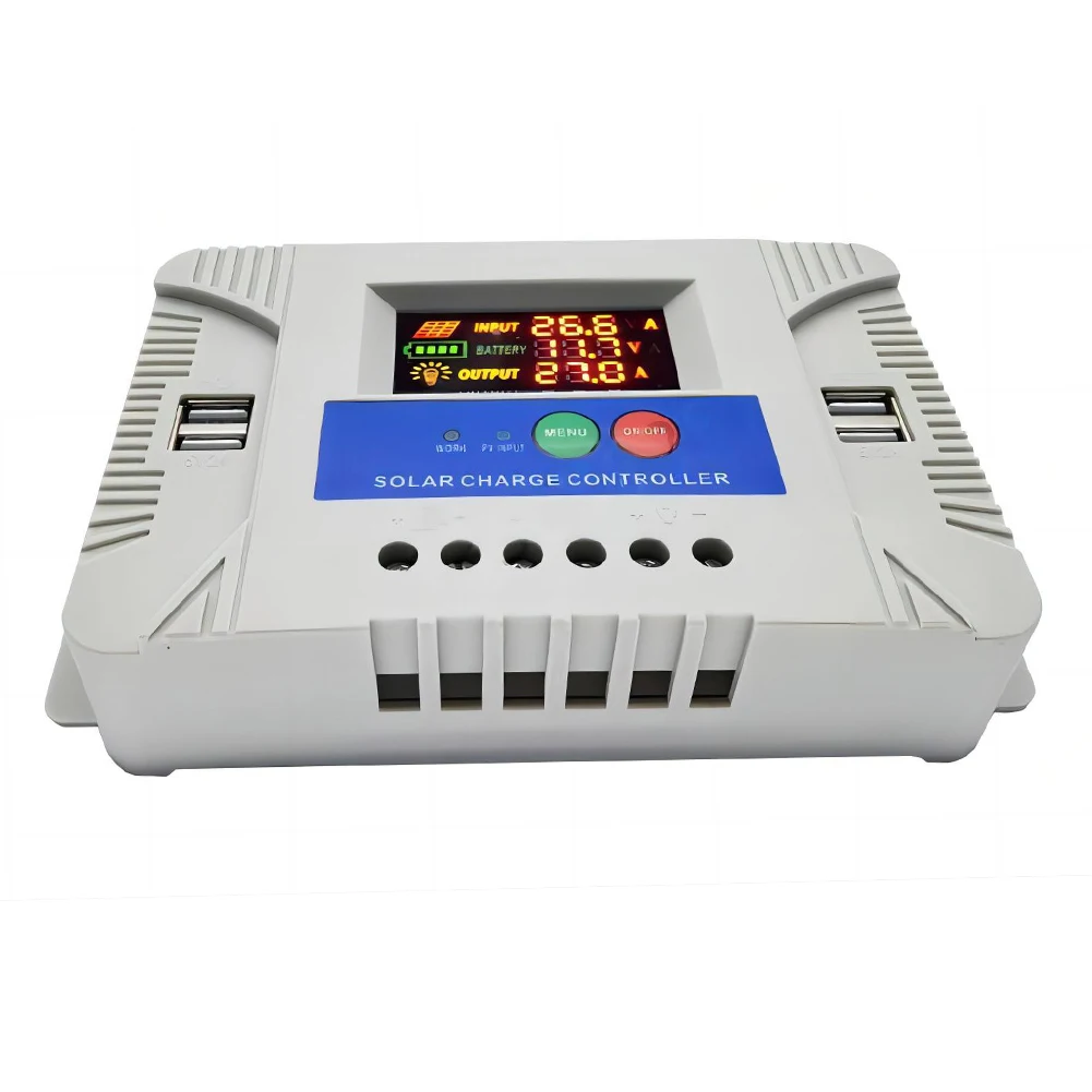 12 فولت/24 فولت الشمسية جهاز التحكم في الشحن 10A/20A/30A/40A/50A/60A 4-USB مخرجات شاشة الكريستال السائل لوحة طاقة شمسية منظم بطارية الرصاص الحمضية #3