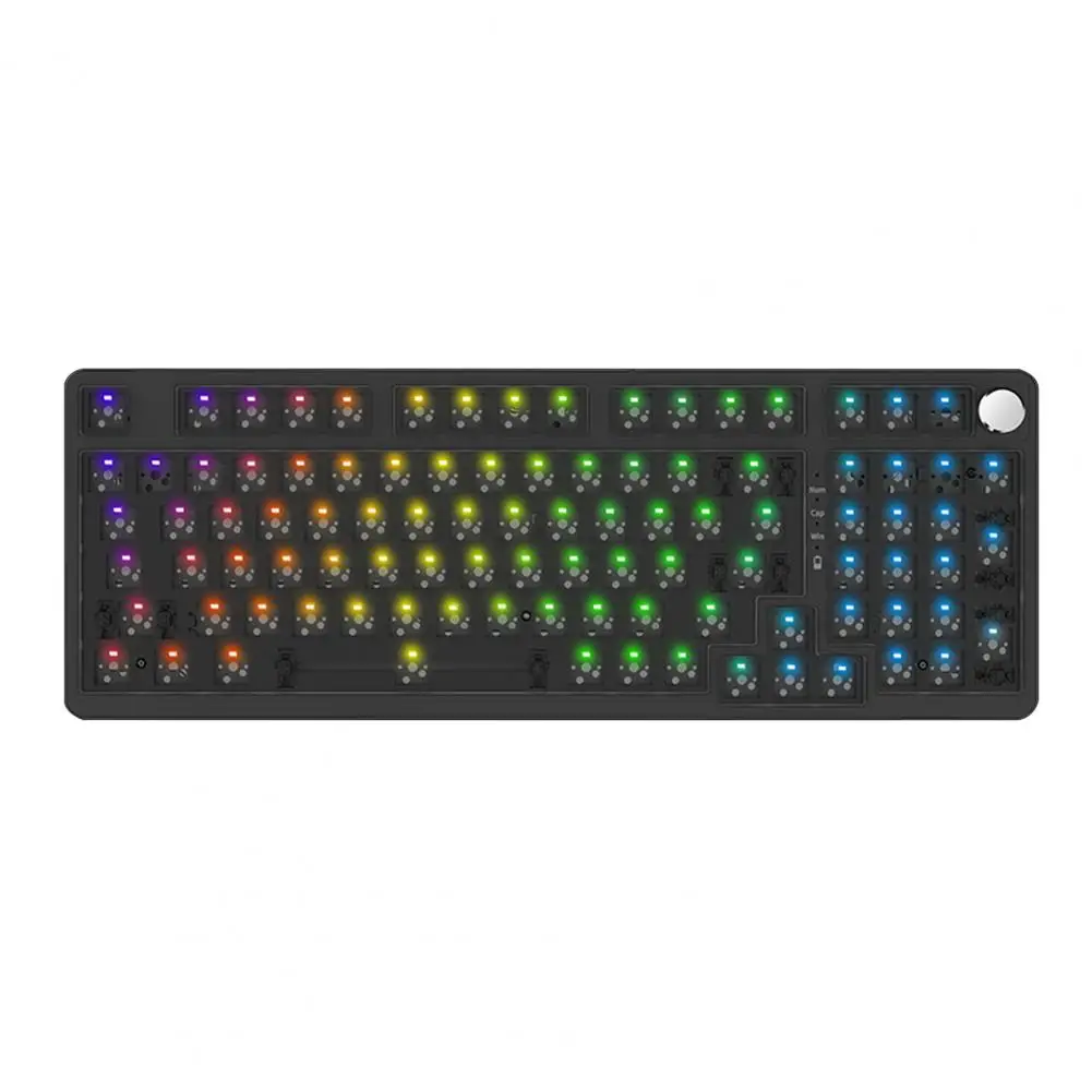 Imagem -05 - Kit de Teclado Mecânico Personalizável Bateria de Longa Duração Rgb Backlit Display Lcd 98 Bluetooth pc