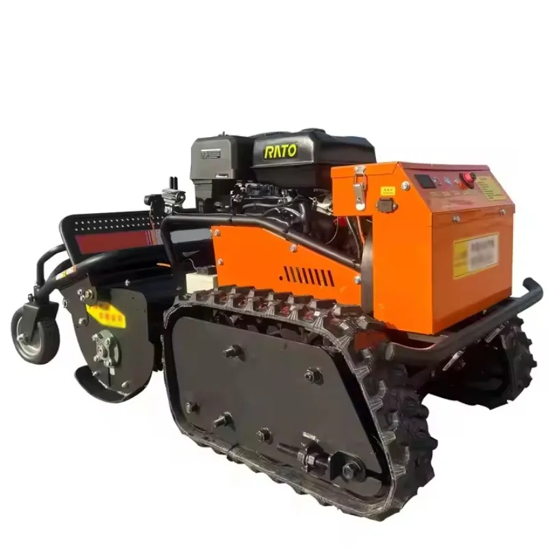

Remote Control Lawn Mower Crawler All Terrain Slope Mowing Machine Tracked Radio Controlled Grass Cutter Robotic Mowers