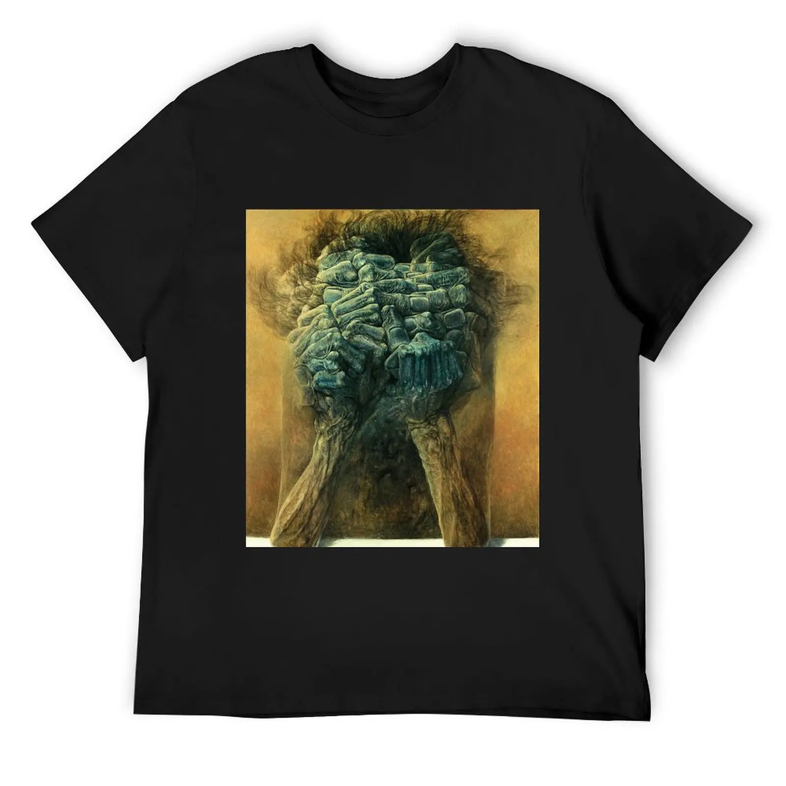 zdzislaw beksinski T-Shirt plus size clothes aesthetic clothes plain t shirts men