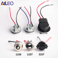 New 1Pcs LED T20 P21W 1157 7440 7443 3156 Car Reverse Lights Brake Lamp Socket Adapter Extension Connector Plug Bulb Holder