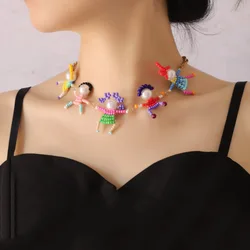 Creative Cartoon Handmade Fun Three-dimensional Figurine Choker Necklace