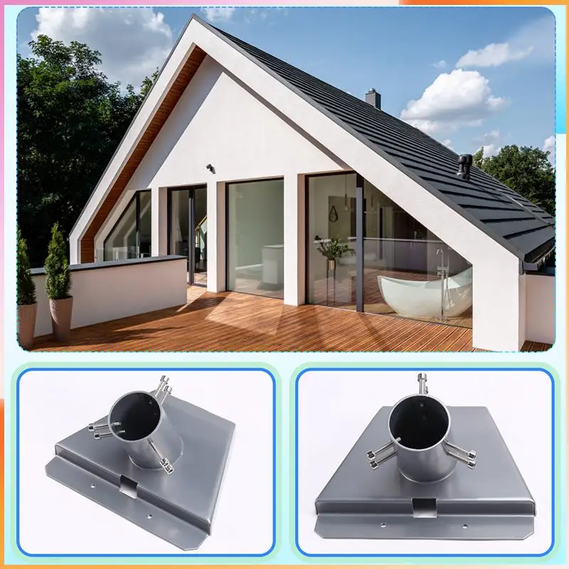 

A93Z Roof Mount Plate Pole Base Satellite Antennae Base Wall Mounted Antenna Base Satellite Pipe Adapter Base Support Base