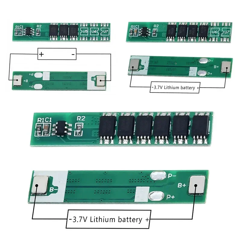 1S 7.5A 10A 15A 3.7V Li-ion 3 4 6MOS BMS PCM Battery Protection Board PCM for 18650 Lithium Lion Battery