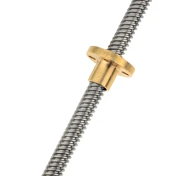 3D Printer T8 Screw THSL-200-8D Trapezoidal Lead Screw Dia 8MM Pitch 2mm Lead 2mm Length 200mm With Copper Nut