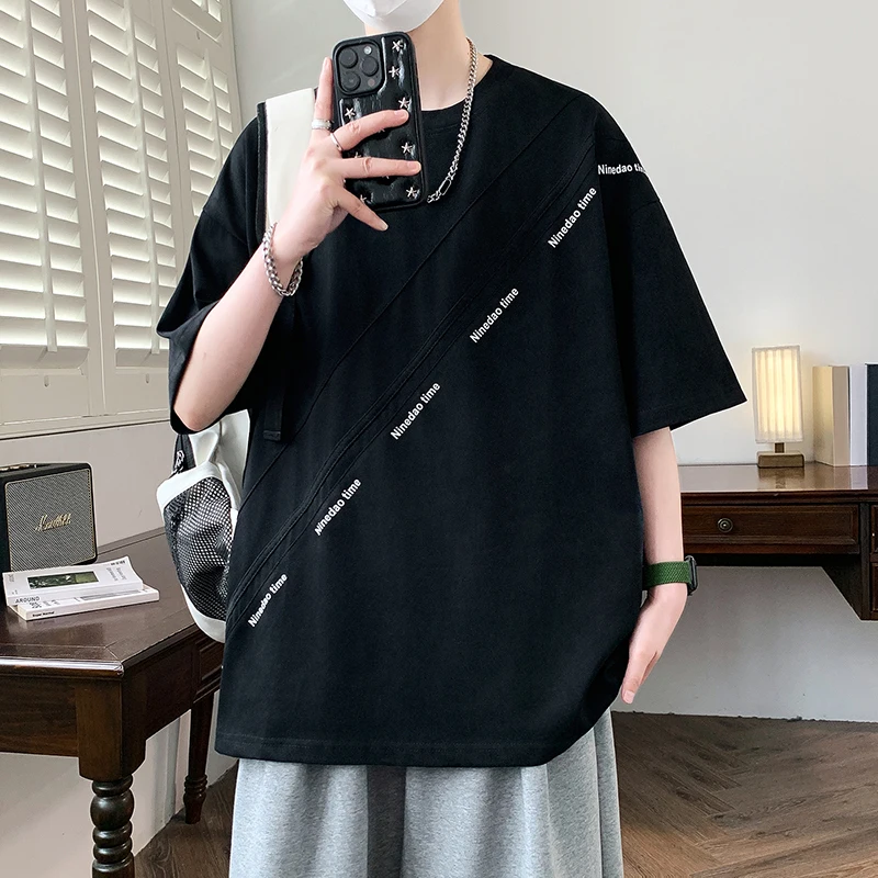 Fashion T-Shirt Summer Men's Streetwear Casual Short Sleeve Blouse Streetdress Hombre Male Clothing Camisa Men's T-Shirts Tees