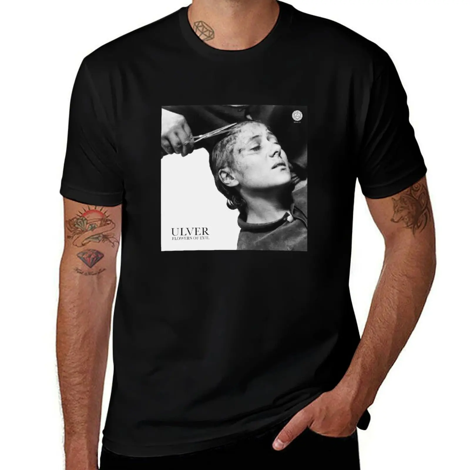 Ulver Flowers of Evil Album Artwork T-Shirt Casual All Match Short Sleeve T-Shirt
