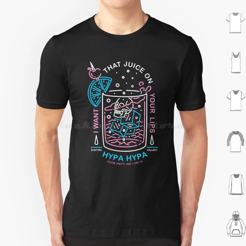 Electric Callboy Juice On Your Lips T Shirt Big Size 100% Cotton Electric Callboy Electric Call Boy Glue35 Blue354 Ektomorf The
