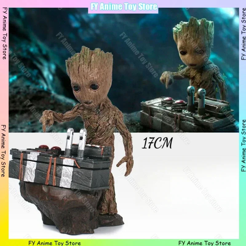 ผู้ปกครองของ Galaxy 17 ซม.Groot กดระเบิดรูปฟิล์มอนุพันธ์ของแท้รุ่นตุ๊กตาของเล่นเดสก์ท็อปเครื่องประดับสะสม