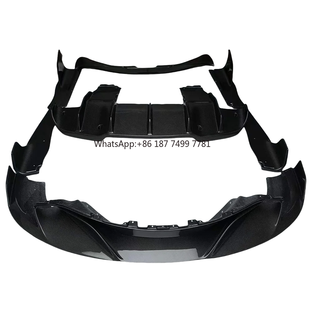 مناسبة ل. 720 التحديثية ترقية FT نموذج ألياف الكربون الجافة الناشر الأمامي والخلفي المفسد الجانب تنورة طقم الجسم ،