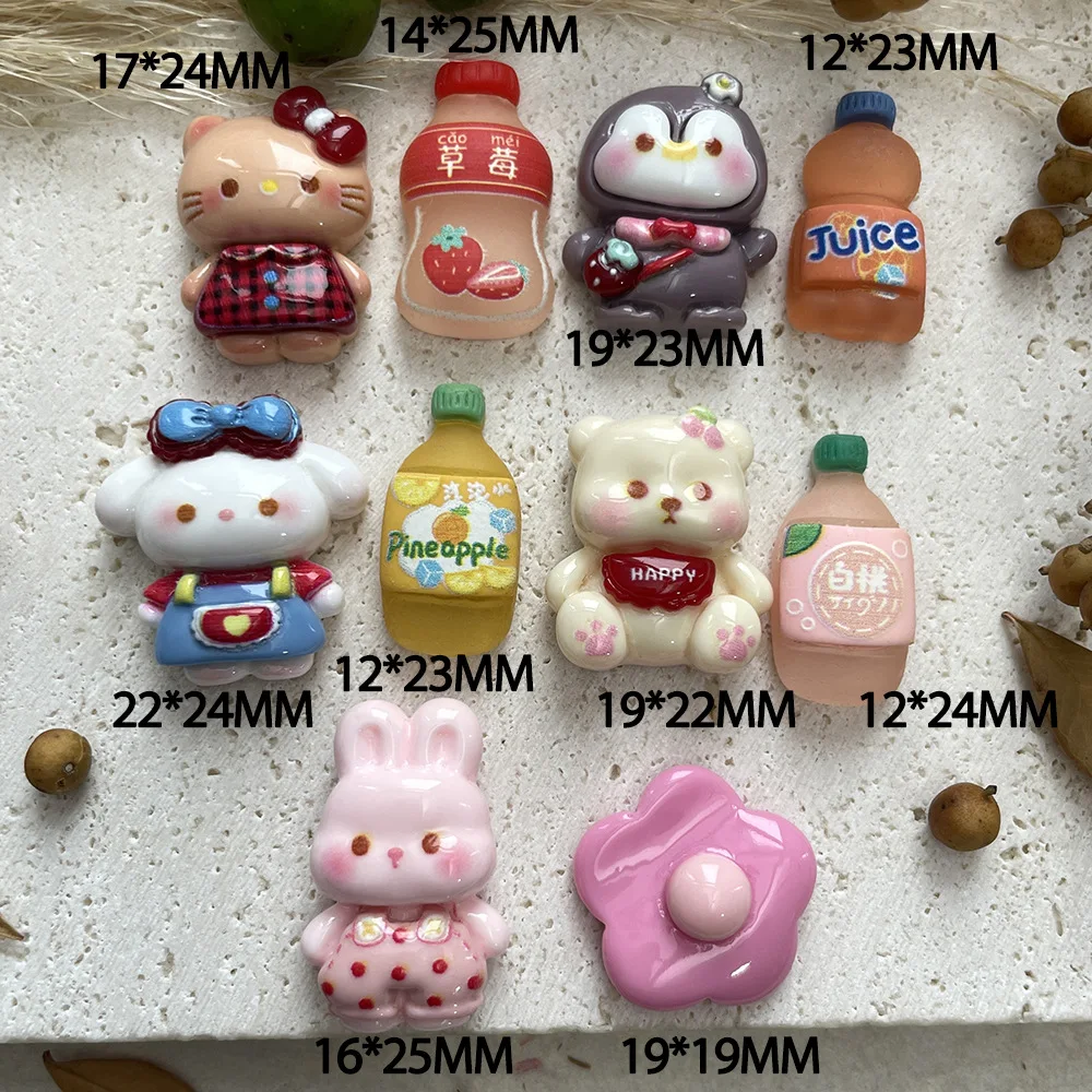 อุปกรณ์ตกแต่งเรซิ่นรูปกาแฟมินิโซ 5 ชิ้น สำหรับตกแต่งเคสมือถือ จี้ห้อยผม และงาน DIY