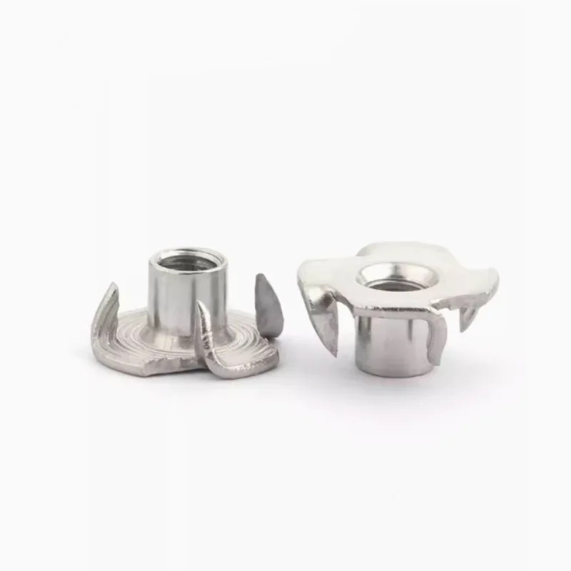 304 stainless steel four claw nut furniture claw nut specifications Complete wood inlaid nuts M5M6M8M10