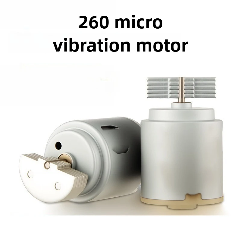 Eccentric Vibration Massage Motor DC 6V 260 Type 1W High Power, 4500RPM with 6MM Semi-Circular Weighted Head for Massager DIY