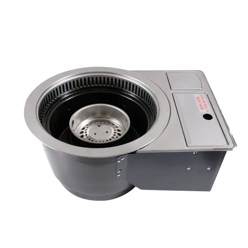 Korea Dual-Use Commercial Restaurant Table Flat Top Smokeless Charcoal And Gas Propane Bbq Stove Grill