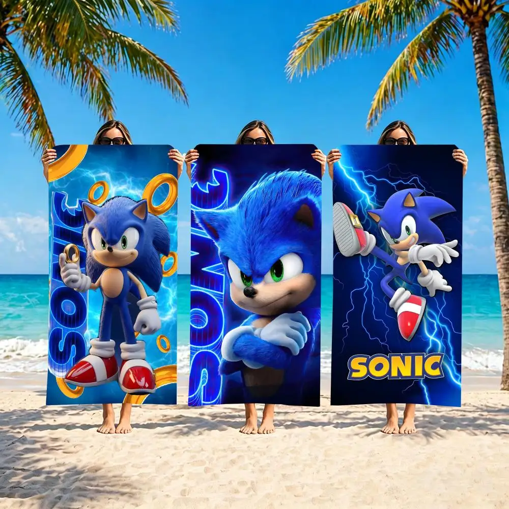 Game S-Sonic Soft Pool Gift For Travel Gym Shower Camping Quick Dry Sports Large Beach Towels