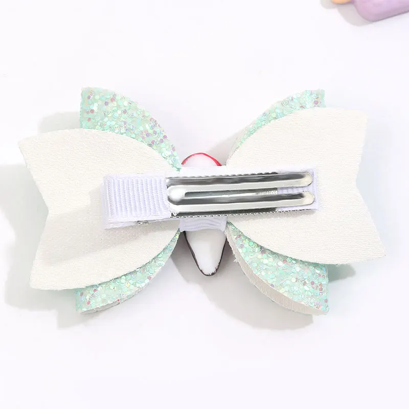 Sweet Unicorn Hair Clips For Baby Girls Glitter Bows Boutique Hairpins Angel Wings Headwear Ice Cream Hairpin Kids Styling Tools